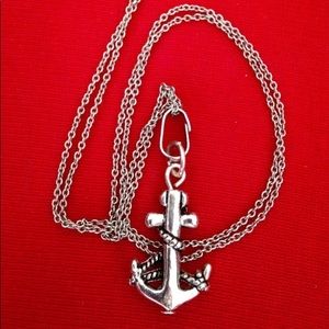 Sterling Silver Anchor Charm Necklace